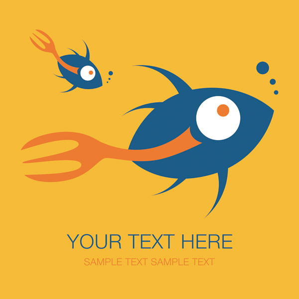 free vector Fish theme vector background